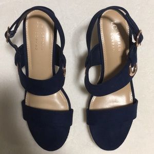 Navy blue sandals